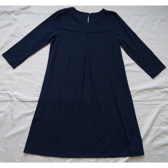 J Jill Wearever 3/4 Sleeve A Line Dress Blue Travel Career Womens Size XS - Picture 6 of 8